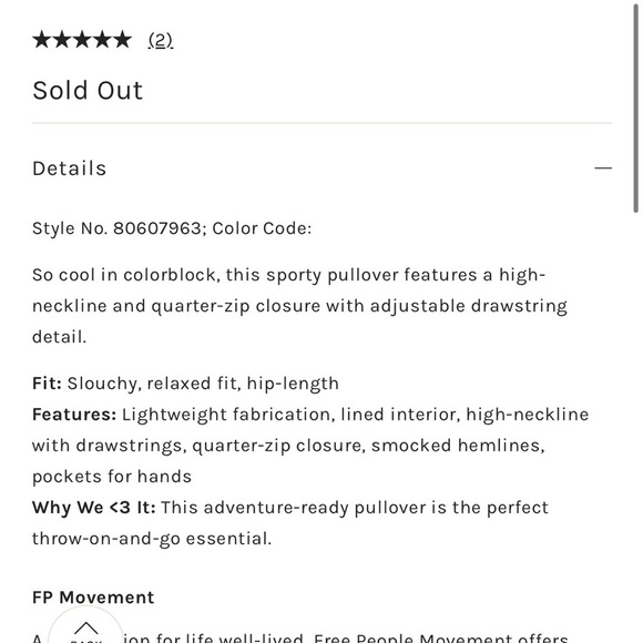 FP Movement Walk The Line Colorblock Pullover - Picture 4 of 6